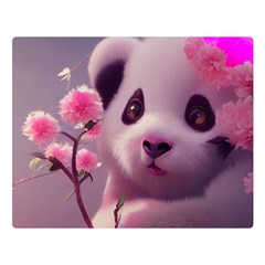 Panda Endangered Protected Bamboo National Treasure Double Sided Flano Blanket (large) by Pakemis