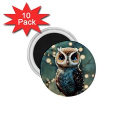 Owl Bird Bird Of Prey Ornithology Animal 1 75  Magnets (10 Pack)  by Pakemis