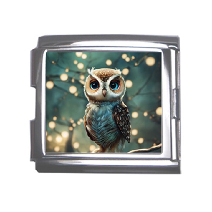 Owl Bird Bird Of Prey Ornithology Animal Mega Link Italian Charm (18mm)