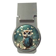 Owl Bird Bird Of Prey Ornithology Animal Money Clips (round)  by Pakemis