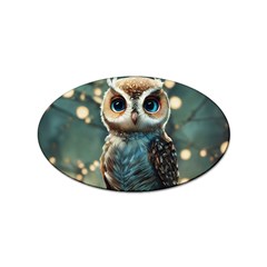 Owl Bird Bird Of Prey Ornithology Animal Sticker (oval)