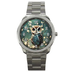 Owl Bird Bird Of Prey Ornithology Animal Sport Metal Watch by Pakemis