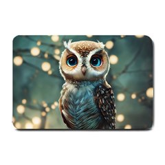 Owl Bird Bird Of Prey Ornithology Animal Small Doormat by Pakemis