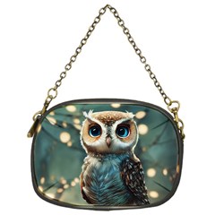 Owl Bird Bird Of Prey Ornithology Animal Chain Purse (one Side) by Pakemis