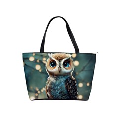 Owl Bird Bird Of Prey Ornithology Animal Classic Shoulder Handbag by Pakemis