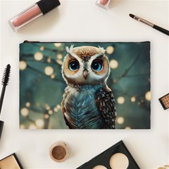 Owl Bird Bird Of Prey Ornithology Animal Cosmetic Bag (large) by Pakemis