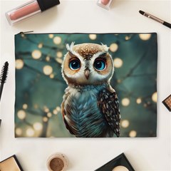 Owl Bird Bird Of Prey Ornithology Animal Cosmetic Bag (xl) by Pakemis