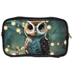 Owl Bird Bird Of Prey Ornithology Animal Toiletries Bag (two Sides) by Pakemis