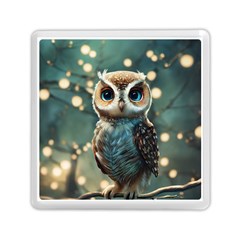 Owl Bird Bird Of Prey Ornithology Animal Memory Card Reader (square) by Pakemis