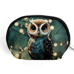 Owl Bird Bird Of Prey Ornithology Animal Accessory Pouch (medium) by Pakemis