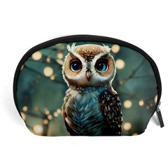 Owl Bird Bird Of Prey Ornithology Animal Accessory Pouch (large) by Pakemis