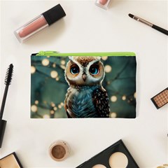 Owl Bird Bird Of Prey Ornithology Animal Cosmetic Bag (xs) by Pakemis