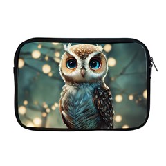 Owl Bird Bird Of Prey Ornithology Animal Apple Macbook Pro 17  Zipper Case by Pakemis