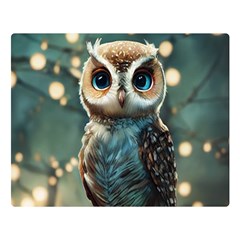 Owl Bird Bird Of Prey Ornithology Animal Flano Blanket (large)