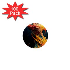 Flame Deep Sea Underwater Creature Wild 1  Mini Magnets (100 Pack)  by Pakemis