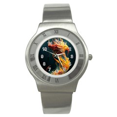 Flame Deep Sea Underwater Creature Wild Stainless Steel Watch by Pakemis