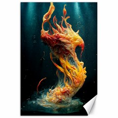 Flame Deep Sea Underwater Creature Wild Canvas 20  X 30  by Pakemis