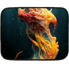 Flame Deep Sea Underwater Creature Wild Fleece Blanket (mini) by Pakemis