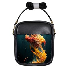 Flame Deep Sea Underwater Creature Wild Girls Sling Bag by Pakemis