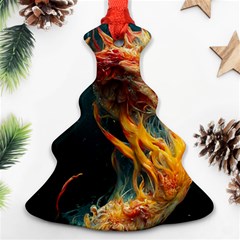 Flame Deep Sea Underwater Creature Wild Christmas Tree Ornament (two Sides) by Pakemis