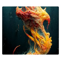 Flame Deep Sea Underwater Creature Wild Double Sided Flano Blanket (small) by Pakemis