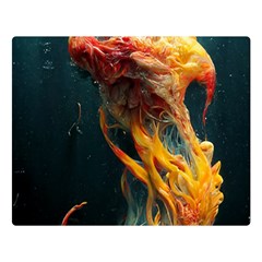 Flame Deep Sea Underwater Creature Wild Double Sided Flano Blanket (large) by Pakemis