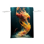 Flame Deep Sea Underwater Creature Wild Lightweight Drawstring Pouch (L) Front