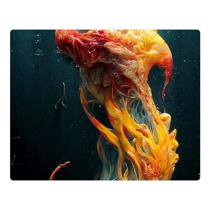 Flame Deep Sea Underwater Creature Wild Flano Blanket (Large)