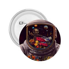 Astronaut Universe Planting Flowers Cosmos Jpg 2.25  Buttons