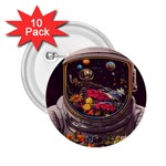 Astronaut Universe Planting Flowers Cosmos Jpg 2.25  Buttons (10 pack)  Front