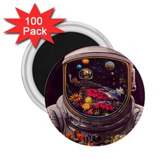 Astronaut Universe Planting Flowers Cosmos Jpg 2.25  Magnets (100 pack) 