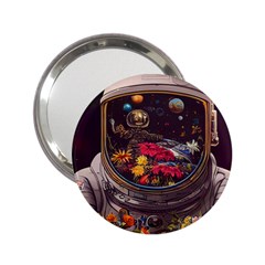 Astronaut Universe Planting Flowers Cosmos Jpg 2 25  Handbag Mirrors by Pakemis