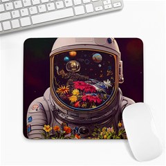 Astronaut Universe Planting Flowers Cosmos Jpg Large Mousepad