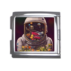 Astronaut Universe Planting Flowers Cosmos Jpg Mega Link Italian Charm (18mm)