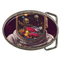 Astronaut Universe Planting Flowers Cosmos Jpg Belt Buckles