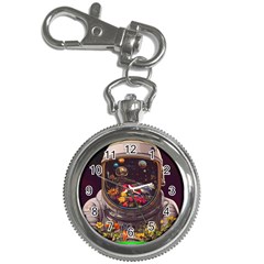 Astronaut Universe Planting Flowers Cosmos Jpg Key Chain Watches