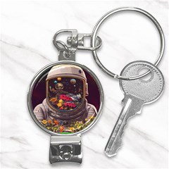 Astronaut Universe Planting Flowers Cosmos Jpg Nail Clippers Key Chain