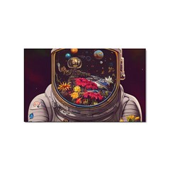 Astronaut Universe Planting Flowers Cosmos Jpg Sticker (Rectangular)