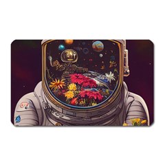 Astronaut Universe Planting Flowers Cosmos Jpg Magnet (Rectangular)