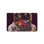 Astronaut Universe Planting Flowers Cosmos Jpg Magnet (Name Card) Front