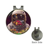 Astronaut Universe Planting Flowers Cosmos Jpg Hat Clips with Golf Markers Front