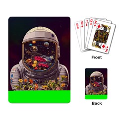 Astronaut Universe Planting Flowers Cosmos Jpg Playing Cards Single Design (Rectangle)