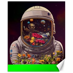 Astronaut Universe Planting Flowers Cosmos Jpg Canvas 16  x 20 