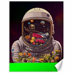 Astronaut Universe Planting Flowers Cosmos Jpg Canvas 18  x 24 