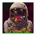 Astronaut Universe Planting Flowers Cosmos Jpg Medium Glasses Cloth (2 Sides) Front