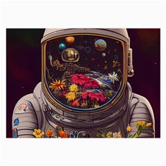 Astronaut Universe Planting Flowers Cosmos Jpg Large Glasses Cloth