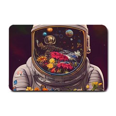 Astronaut Universe Planting Flowers Cosmos Jpg Small Doormat