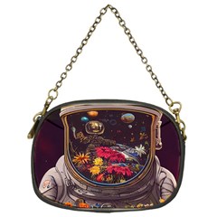 Astronaut Universe Planting Flowers Cosmos Jpg Chain Purse (One Side)