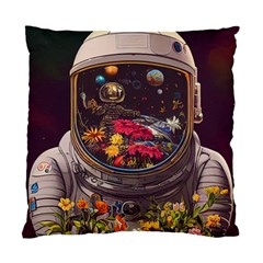 Astronaut Universe Planting Flowers Cosmos Jpg Standard Cushion Case (One Side)