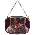 Astronaut Universe Planting Flowers Cosmos Jpg Chain Purse (Two Sides) Front